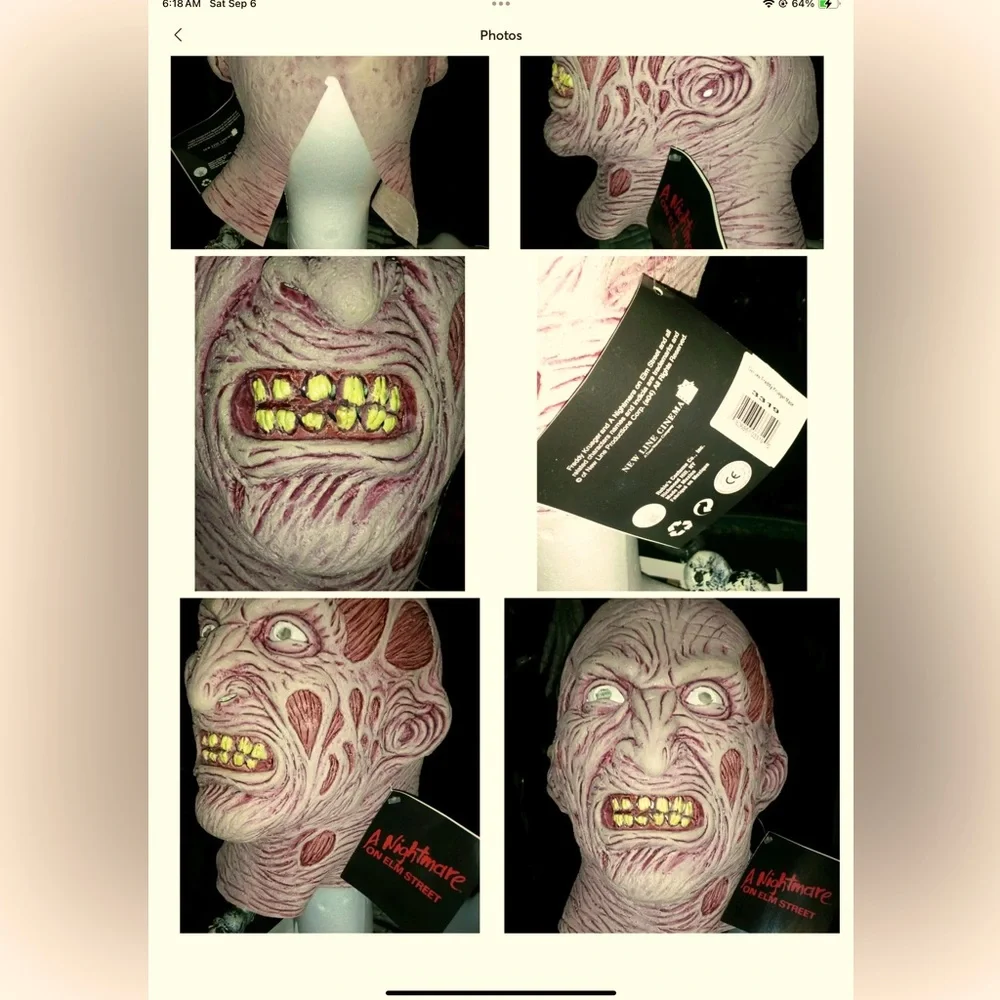 VANTAGE Nightmare On Elm Street Deluxe Late Freddy Mask 3319 NW LINE CINEMA 2000